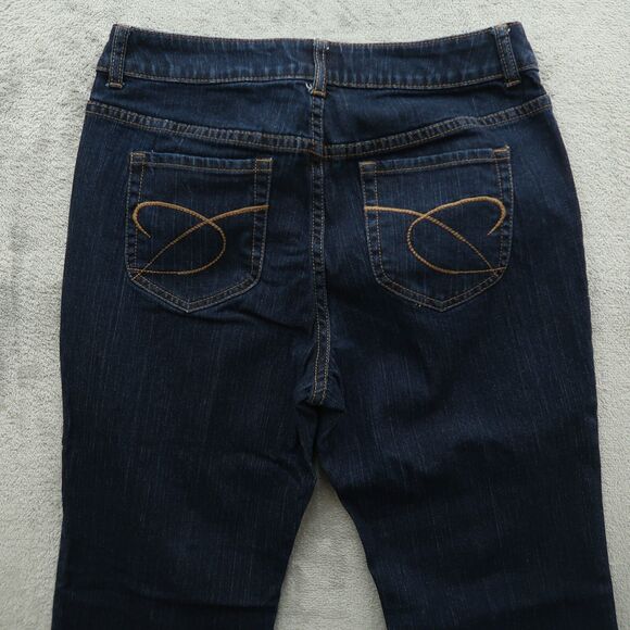 Chico's Platinum Jeans Women's 1S US-8 Short Blue Mid-Rise Boot Leg 29" Inseam - Picture 14 of 16